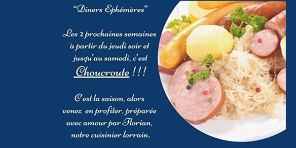 Le Méditerranée Perpignan : choucroute dans les dîners éphémères