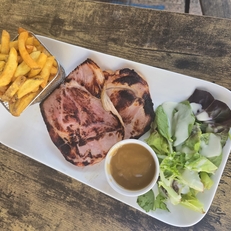 Jambon grillé frites maison restaurant Au coin gourmand Perpignan 