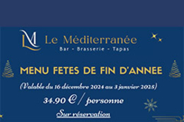 Le Méditerranée Perpignan • Menu de Fêtes