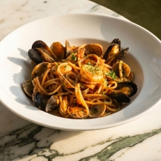 Pâtes aux fruits de mer Spaghetteri'Aldo Perpignan 